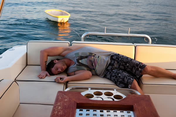 Heath is knocked out at sea