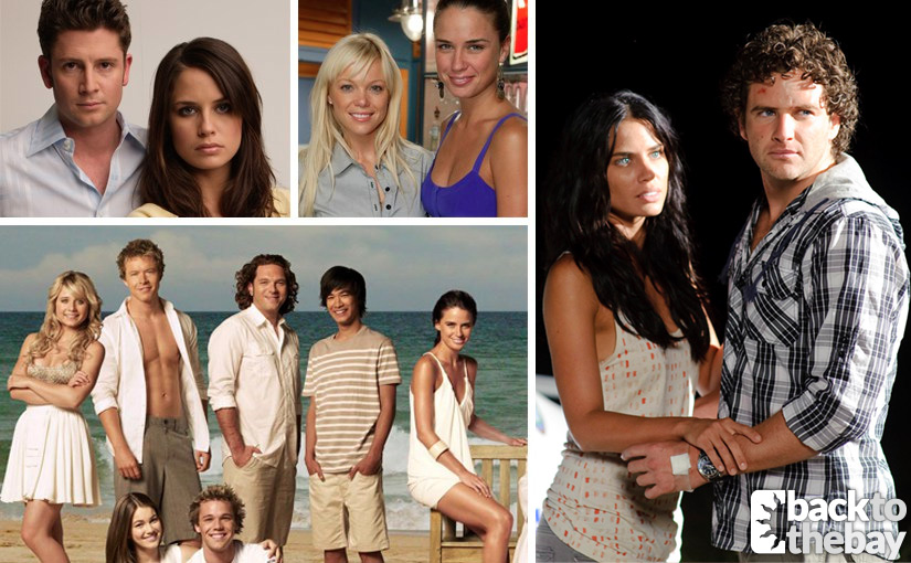Jodi Gordon as Martha with Paul O'Brien as Jack (top left), with Holly Brisley as Amanda (top right), the cast of 2009 (above) and with Bernard Curry as Hugo Austin (right)