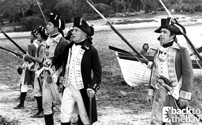 Peter (centre) starring as Governor Phillip in the ABC series Timeless Land