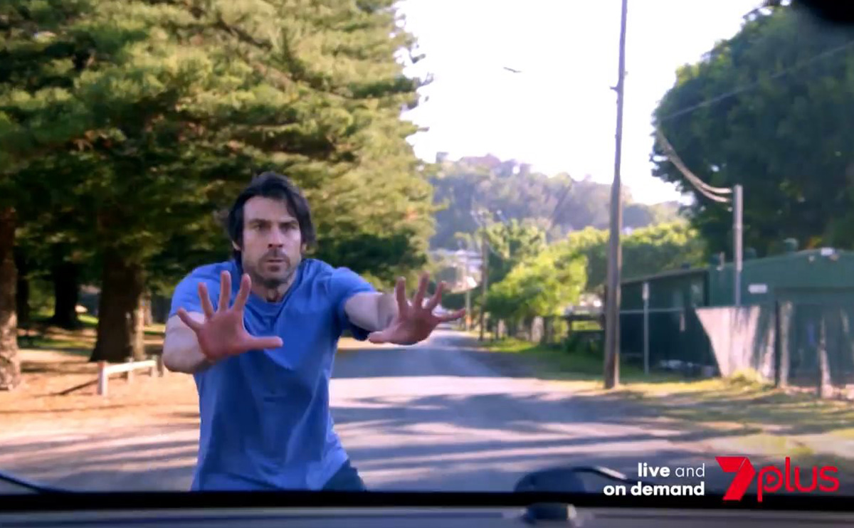 Ben jumps out in front of Maggie's car in upcoming Home and Away episodes
