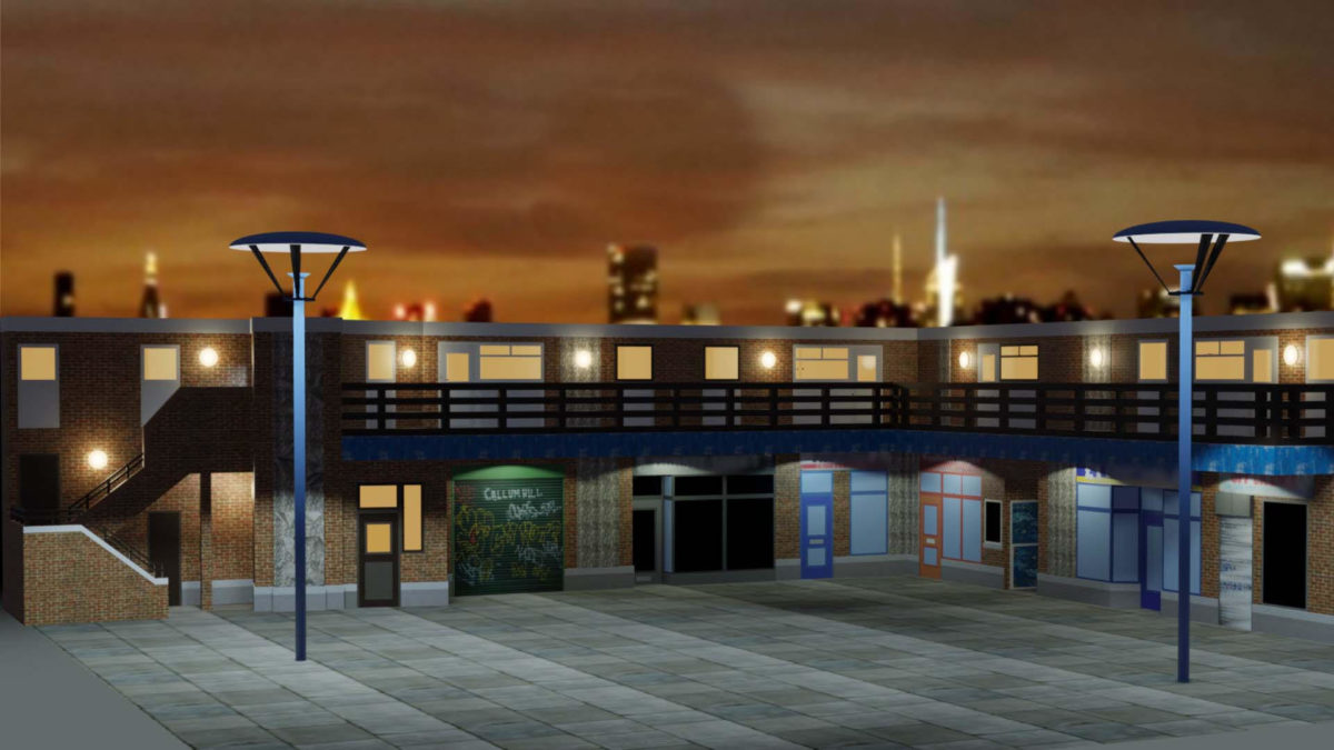 A CGI mockup of the new Weatherfield Precinct