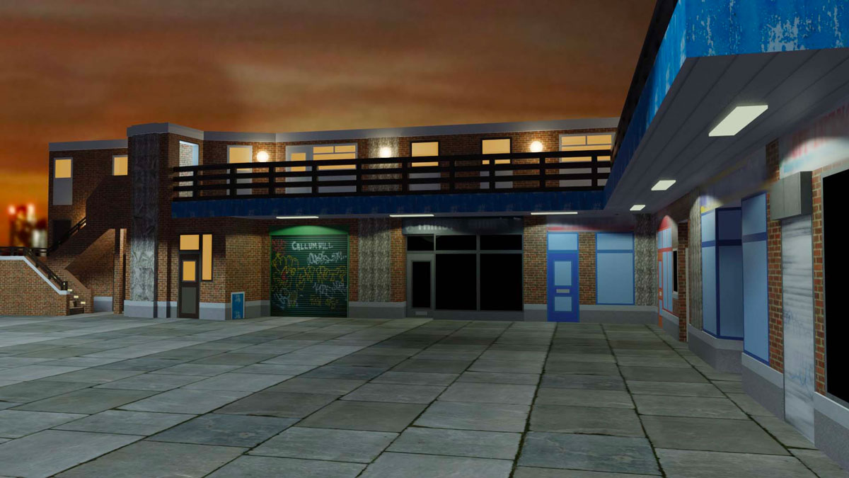A CGI mockup of the new Weatherfield Precinct