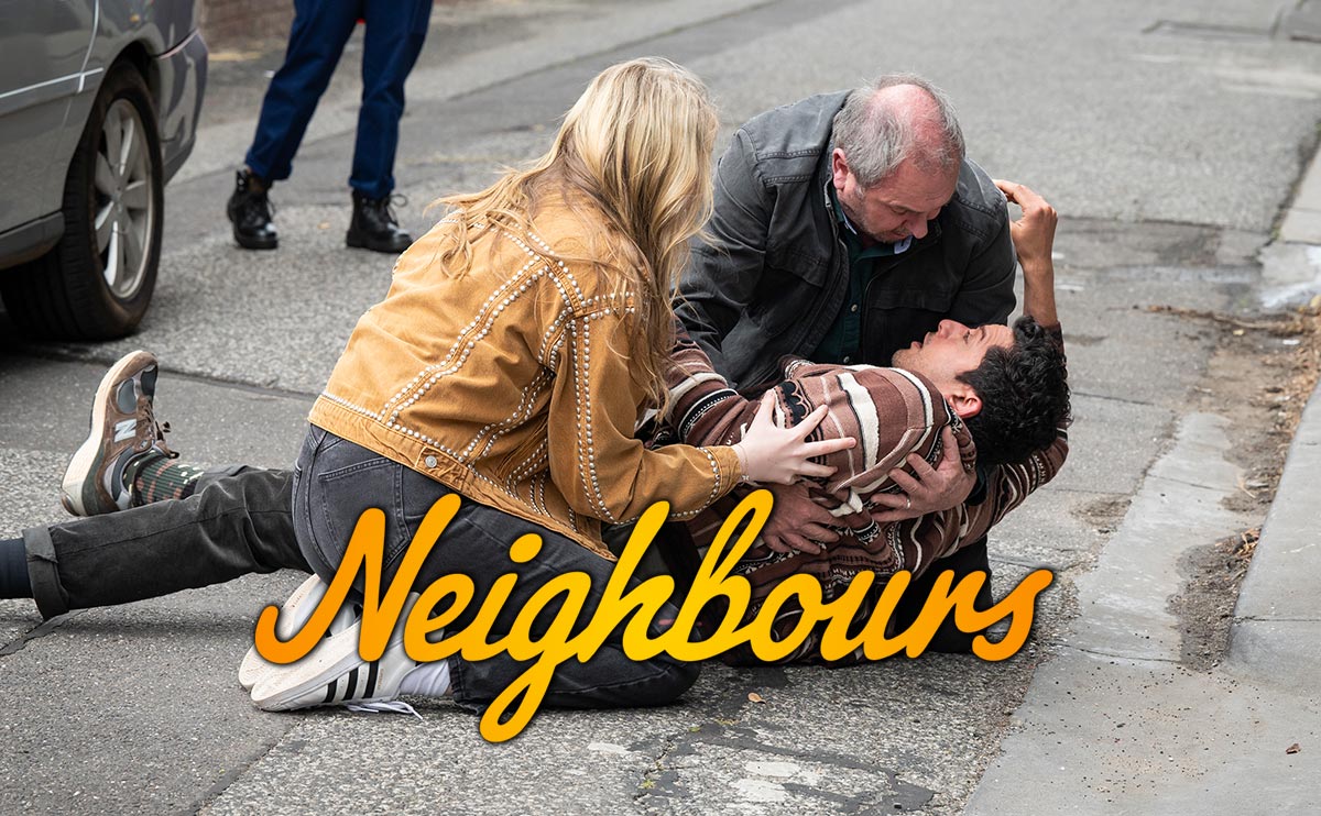Neighbours Spoilers – Haz knocked down as he flees Erinsborough